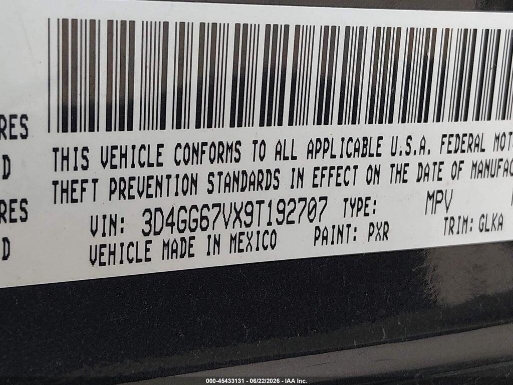 3D4GG67VX9T192707 2009 DODGE JOURNEY photo no. 9