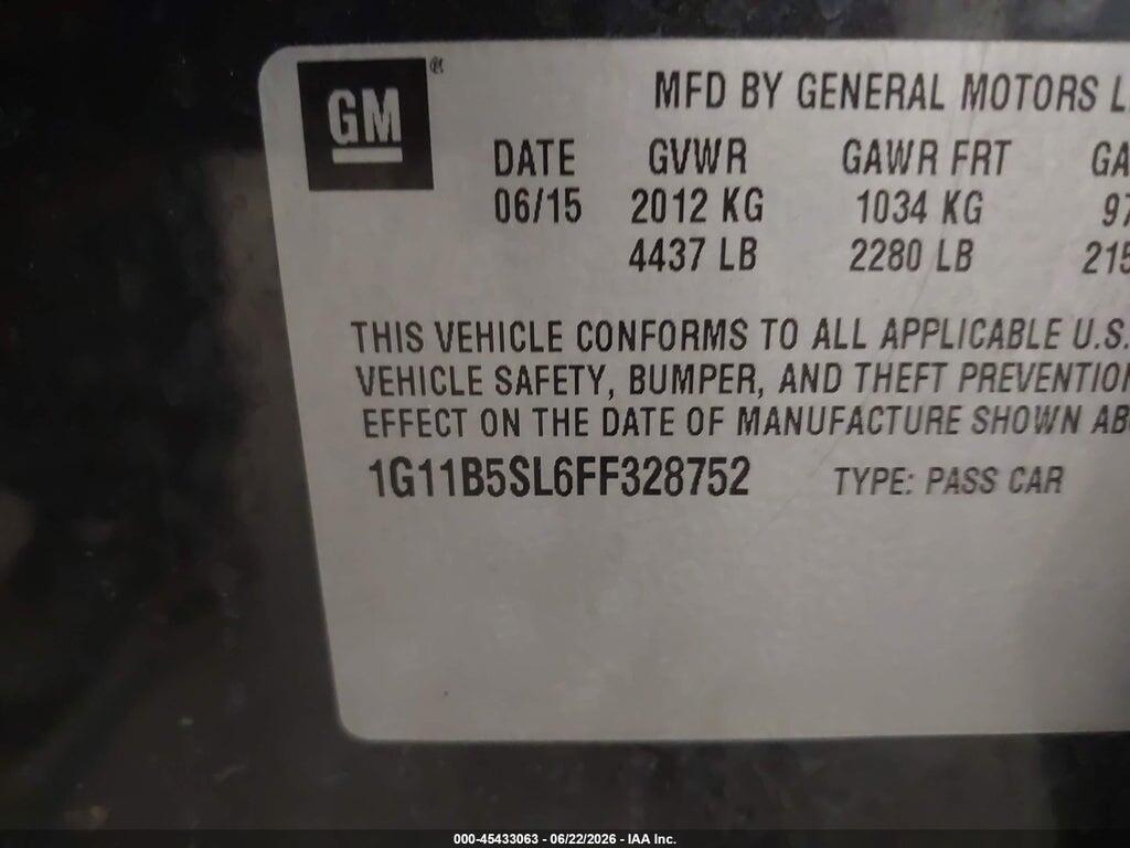 1G11B5SL6FF328752 2015 CHEVROLET MALIBU photo no. 9