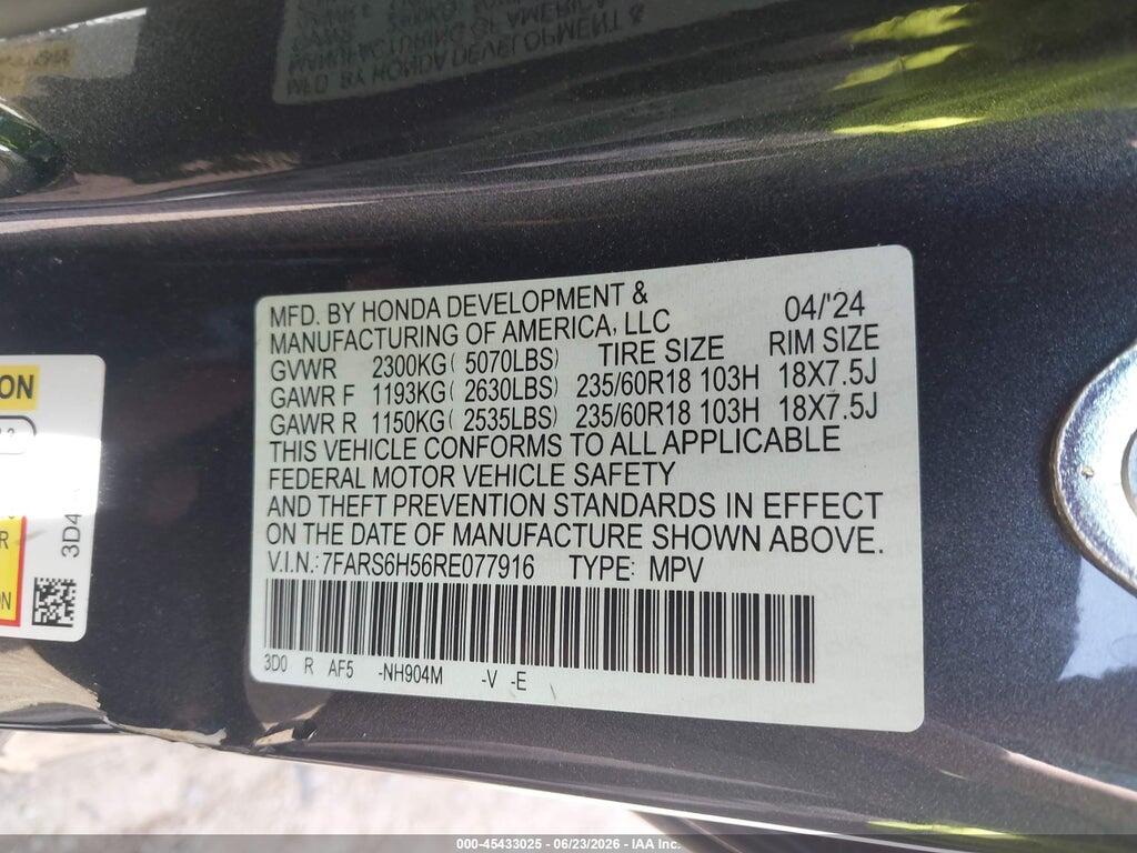 7FARS6H56RE077916 2024 HONDA CR-V HYBRID photo no. 9