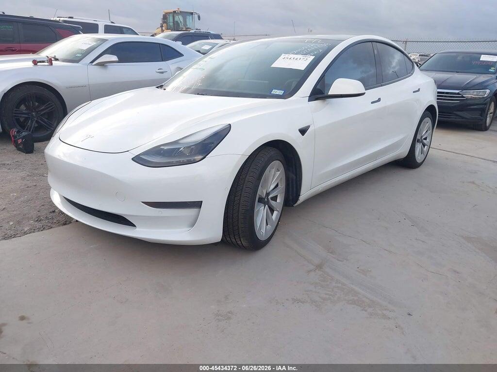 5YJ3E1EA4MF990826 2021 TESLA MODEL 3 photo no. 2