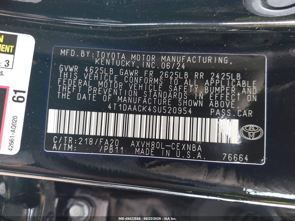4T1DAACK4SU520954 2025 TOYOTA CAMRY photo no. 9