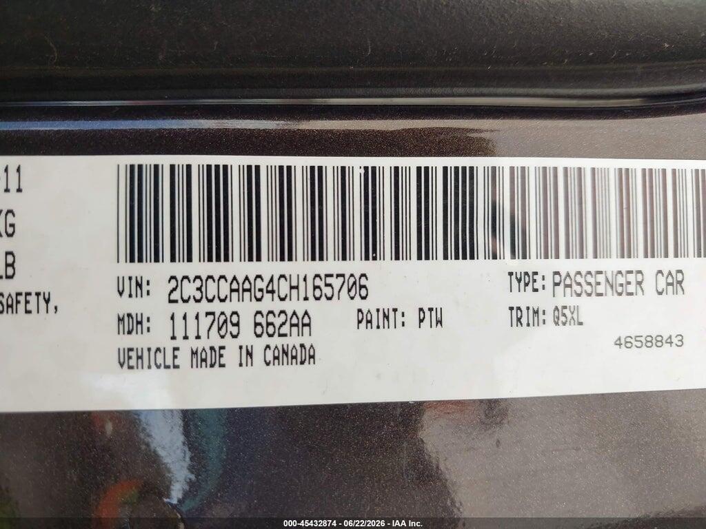 2C3CCAAG4CH165706 2012 CHRYSLER 300 photo no. 9