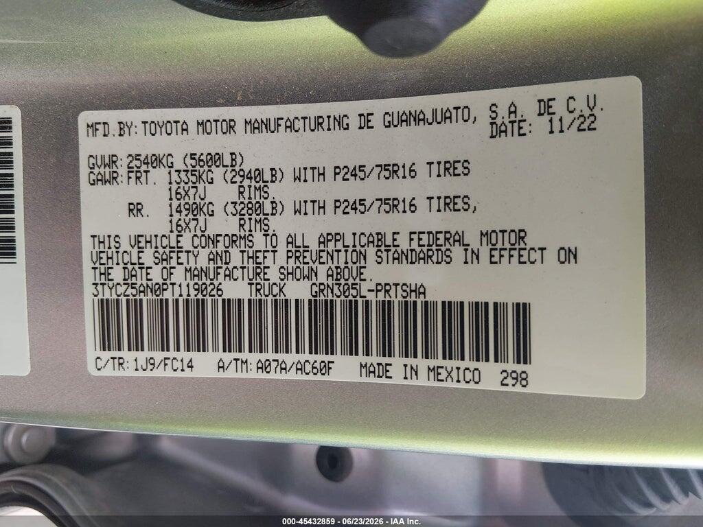 3TYCZ5AN0PT119026 2023 TOYOTA TACOMA photo no. 9