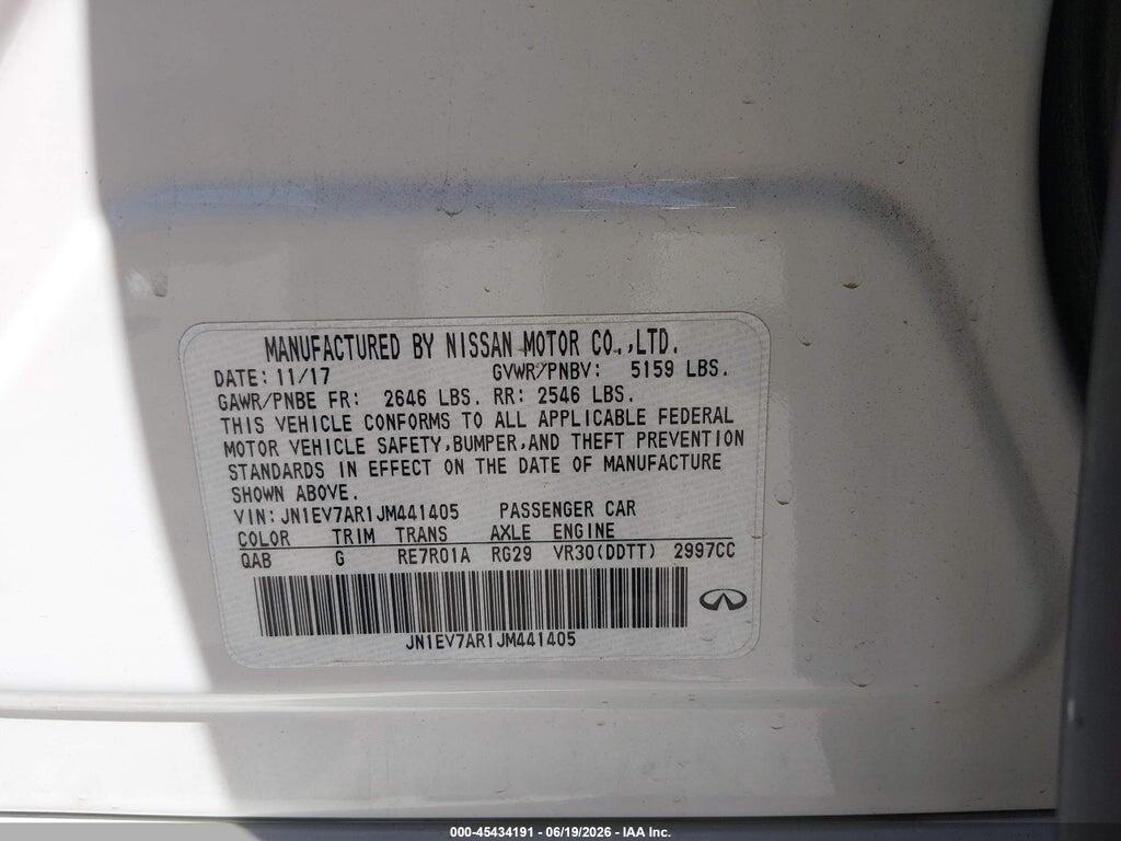 JN1EV7AR1JM441405 2018 INFINITI Q50 photo no. 9