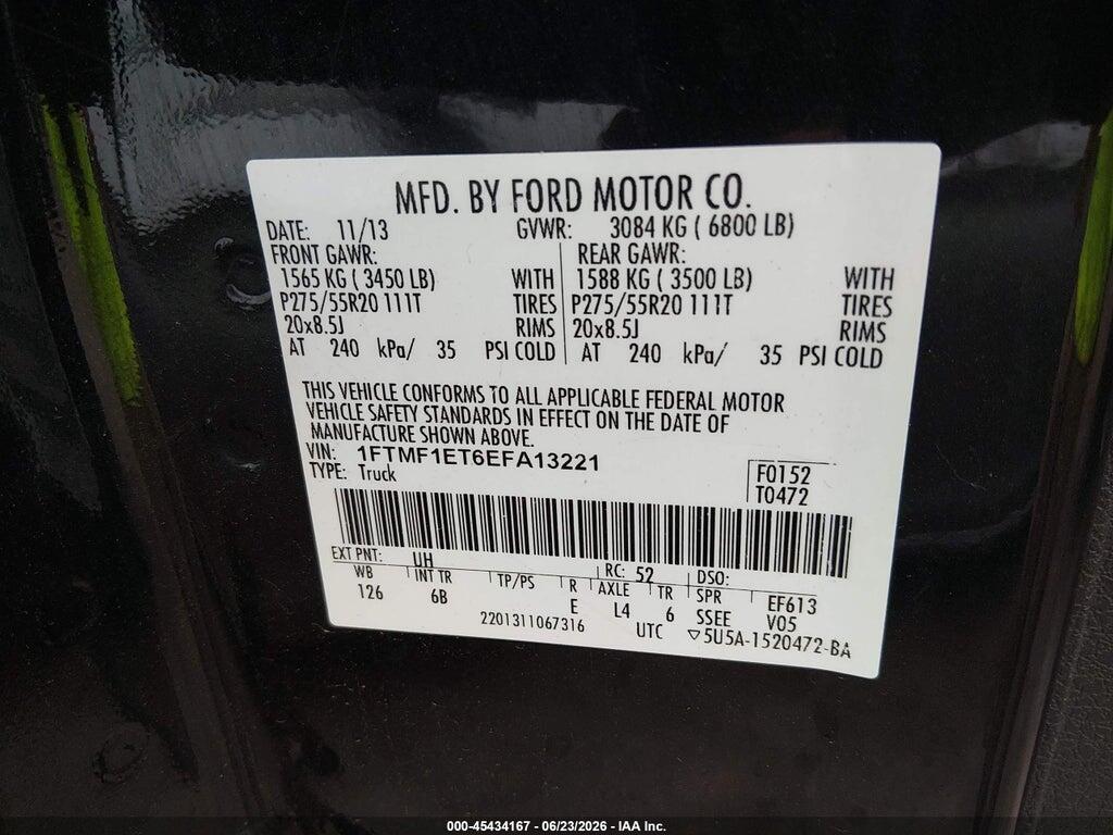1FTMF1ET6EFA13221 2014 FORD F-150 photo no. 9