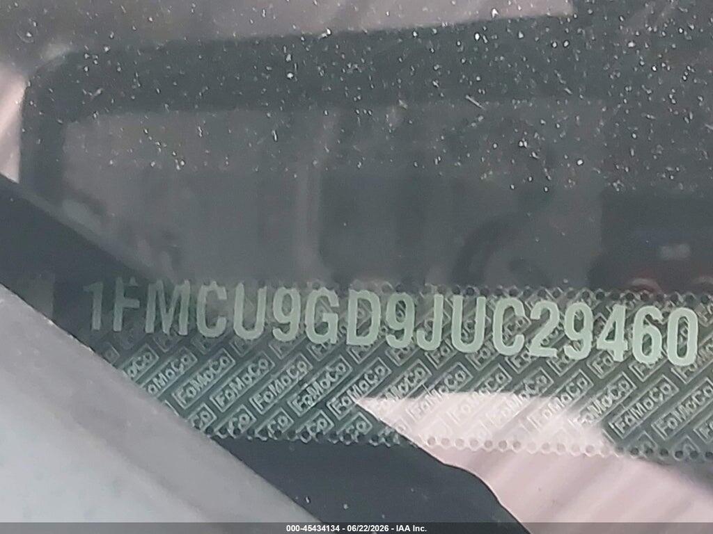 1FMCU9GD9JUC29460 2018 FORD ESCAPE photo no. 9