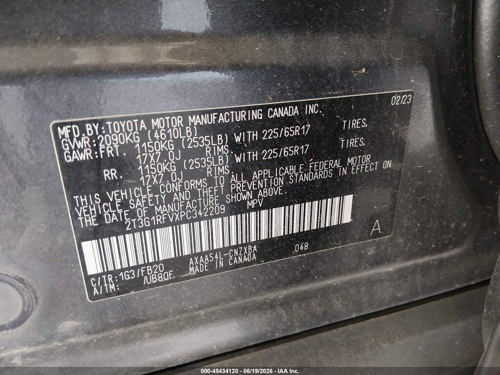 2T3G1RFVXPC342209 2023 TOYOTA RAV4 photo no. 9