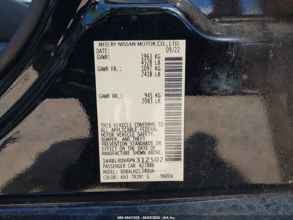 1N4BL4DV4PN312502 2023 NISSAN ALTIMA photo no. 9
