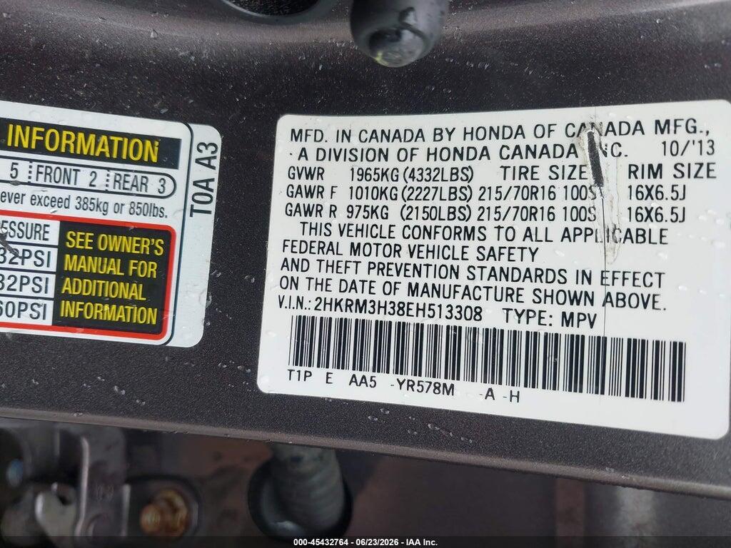 2HKRM3H38EH513308 2014 HONDA CR-V photo no. 9