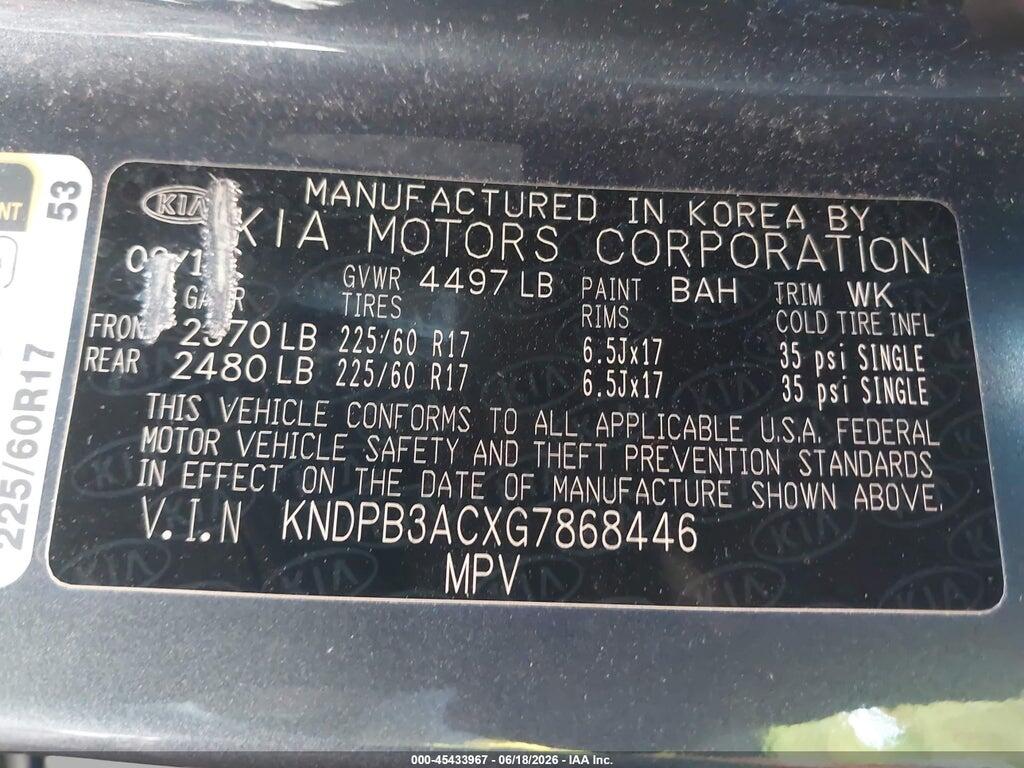 KNDPB3ACXG7868446 2016 KIA SPORTAGE photo no. 9
