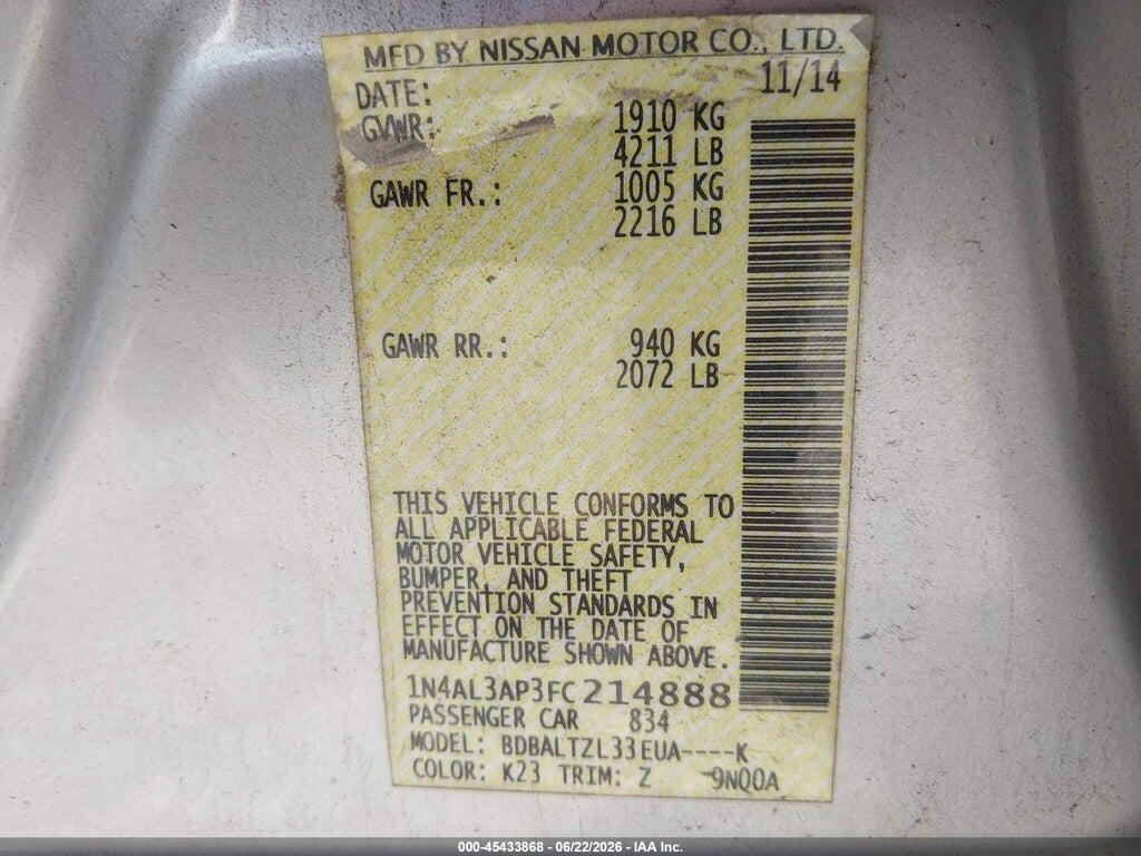 1N4AL3AP3FC214888 2015 NISSAN ALTIMA photo no. 9