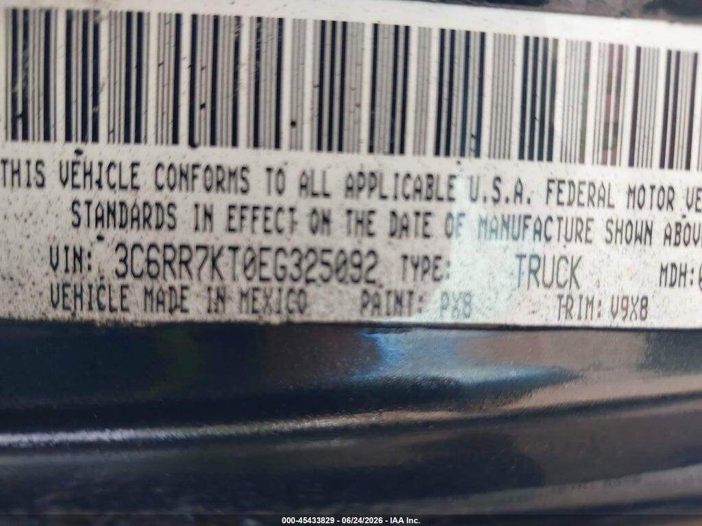 3C6RR7KT0EG325092 2014 RAM 1500 photo no. 9