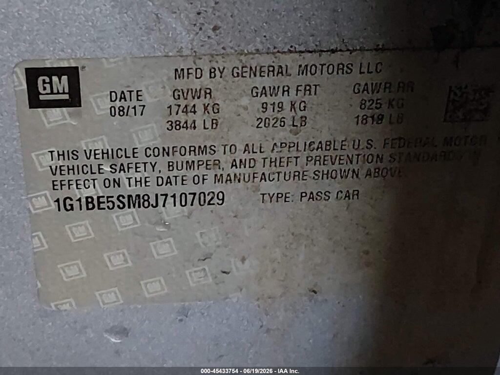 1G1BE5SM8J7107029 2018 CHEVROLET CRUZE photo no. 9