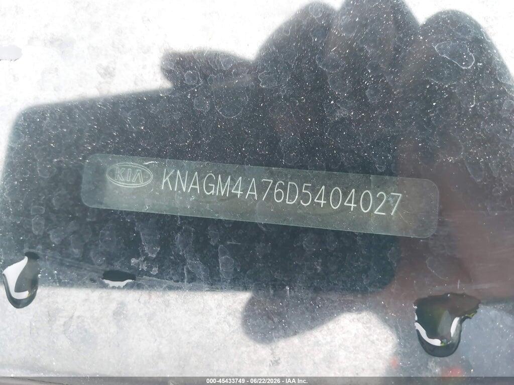 KNAGM4A76D5404027 2013 KIA OPTIMA photo no. 9