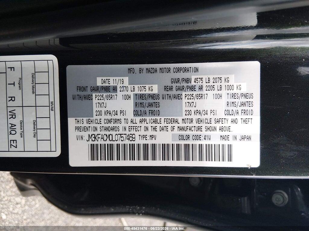 JM3KFACM0L0757469 2020 MAZDA CX-5 photo no. 9