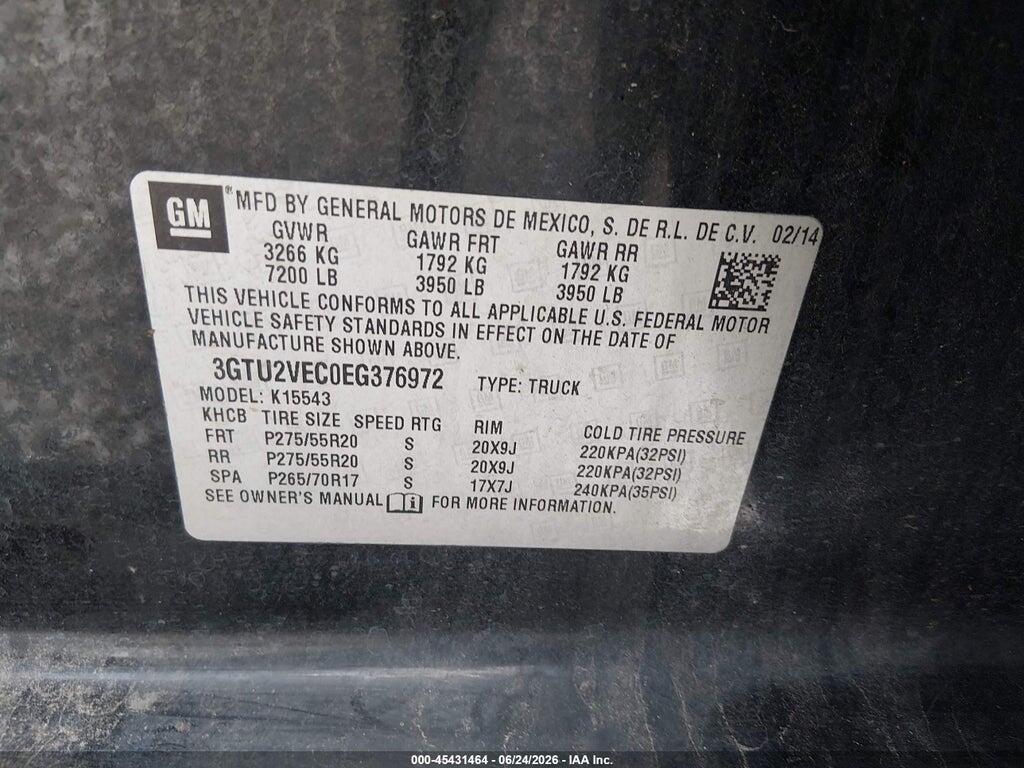3GTU2VEC0EG376972 2014 GMC SIERRA 1500 photo no. 9