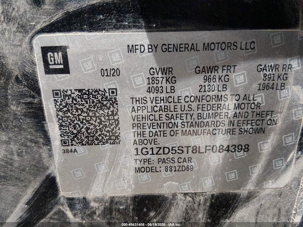 1G1ZD5ST8LF084398 2020 CHEVROLET MALIBU photo no. 9