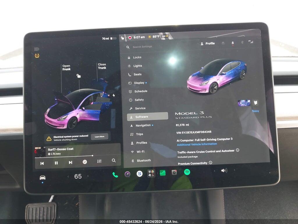 5YJ3E1EAXMF064348 2021 TESLA MODEL 3 photo no. 7
