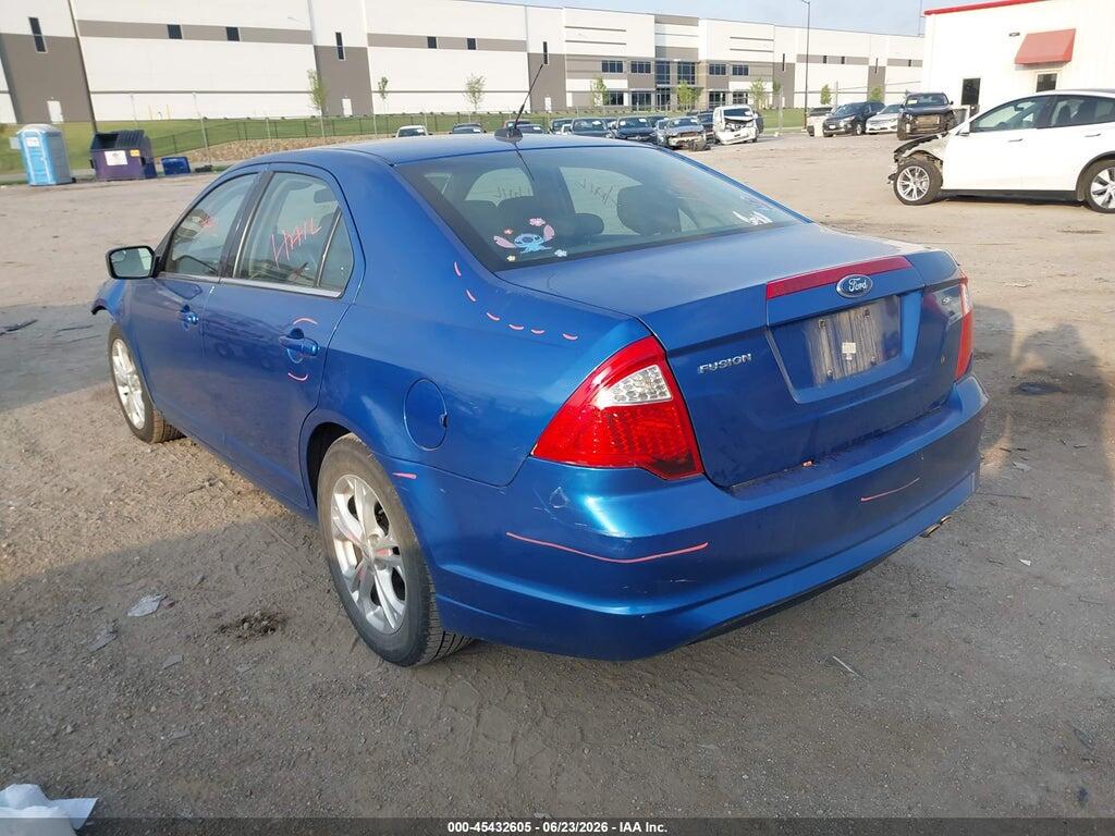 3FAHP0HA0CR246262 2012 FORD FUSION photo no. 3