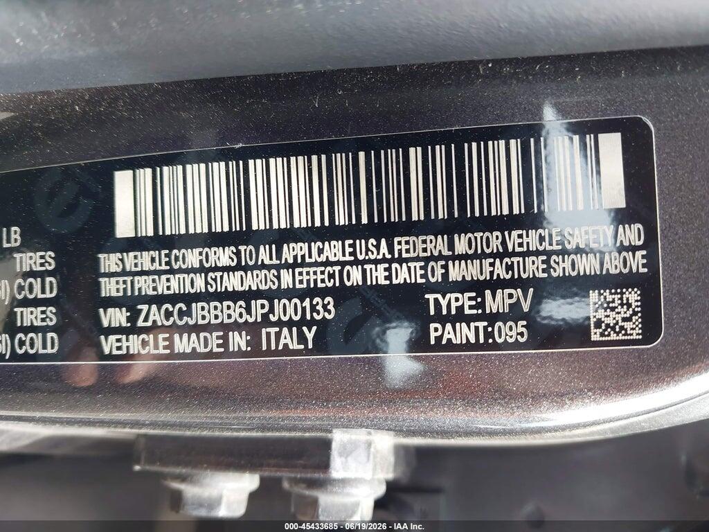 ZACCJBBB6JPJ00133 2018 JEEP RENEGADE photo no. 9
