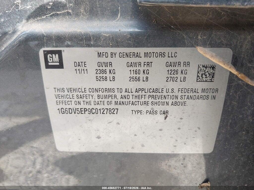 1G6DV5EP9C0127827 2012 CADILLAC CTS-V photo no. 9