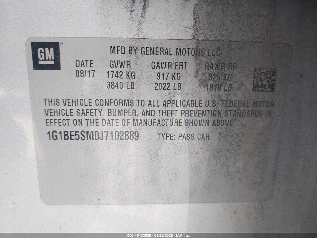 1G1BE5SM0J7102889 2018 CHEVROLET CRUZE photo no. 9