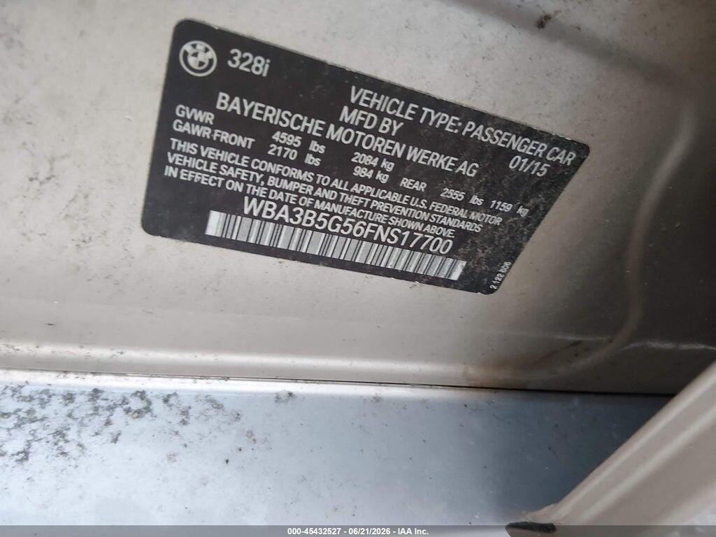 WBA3B5G56FNS17700 2015 BMW 328I photo no. 9