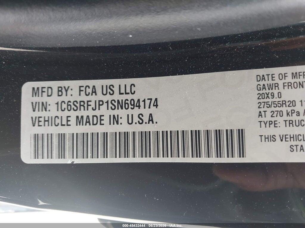 1C6SRFJP1SN694174 2025 RAM 1500 photo no. 9