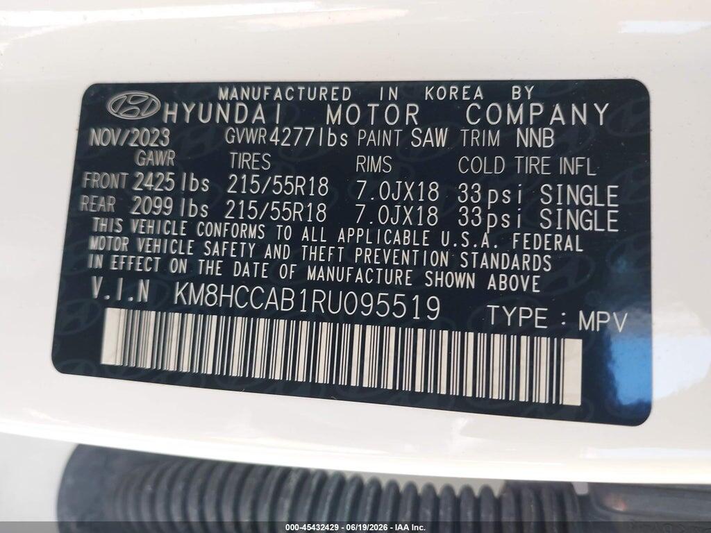 KM8HCCAB1RU095519 2024 HYUNDAI KONA photo no. 9