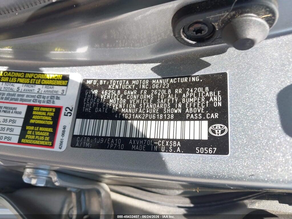 4T1G31AK2PU618138 2023 TOYOTA CAMRY photo no. 9