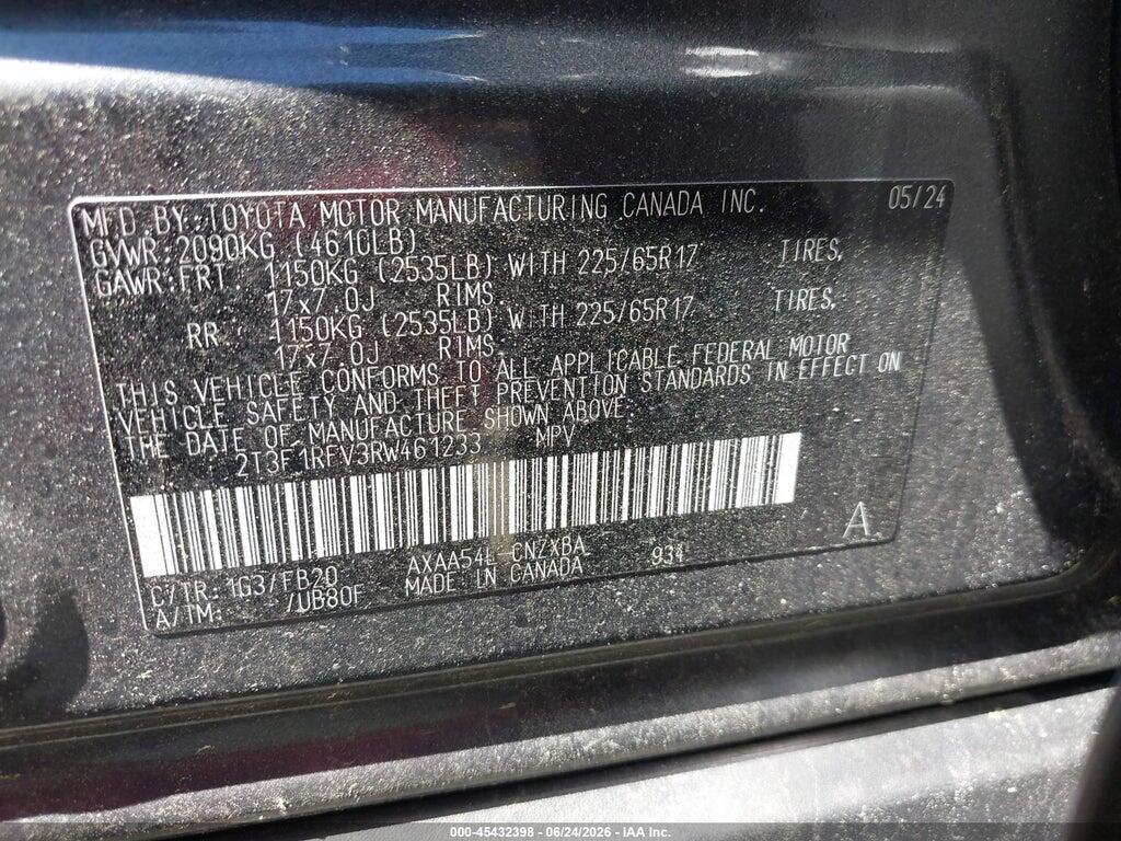 2T3F1RFV3RW461233 2024 TOYOTA RAV4 photo no. 9
