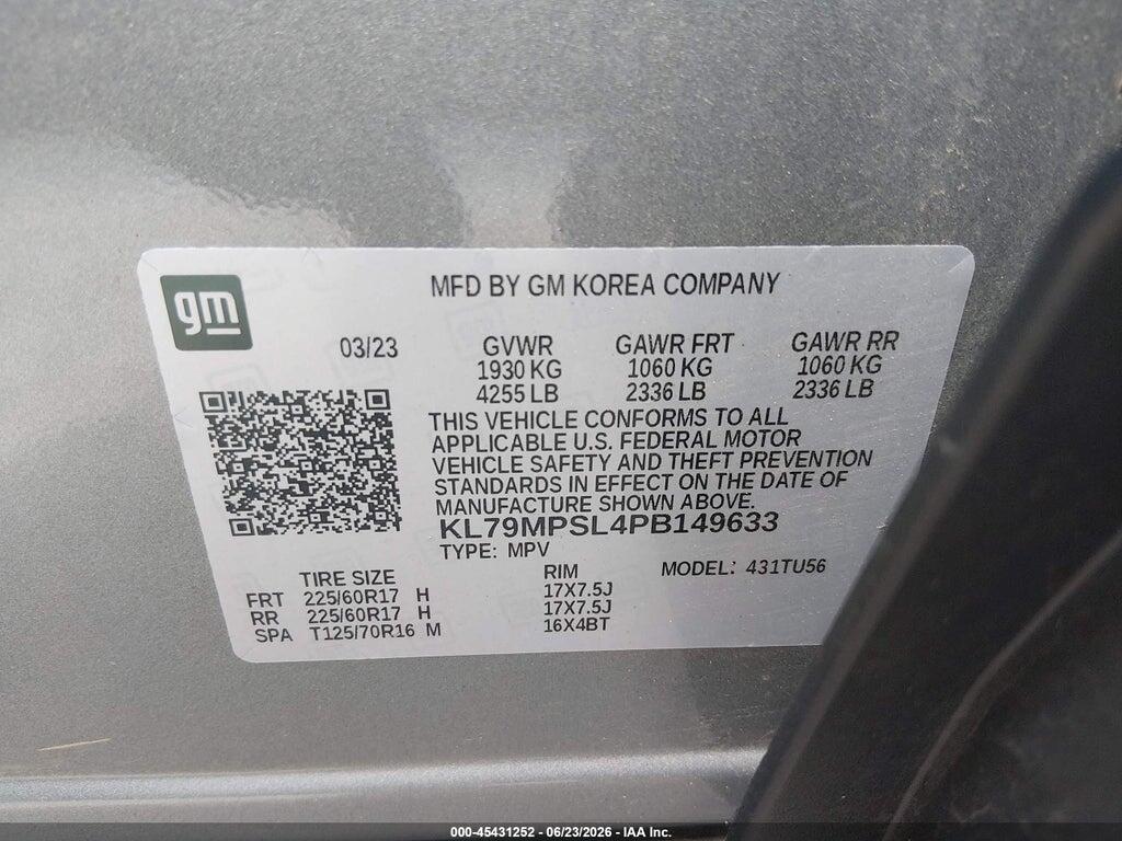 KL79MPSL4PB149633 2023 CHEVROLET TRAILBLAZER photo no. 9