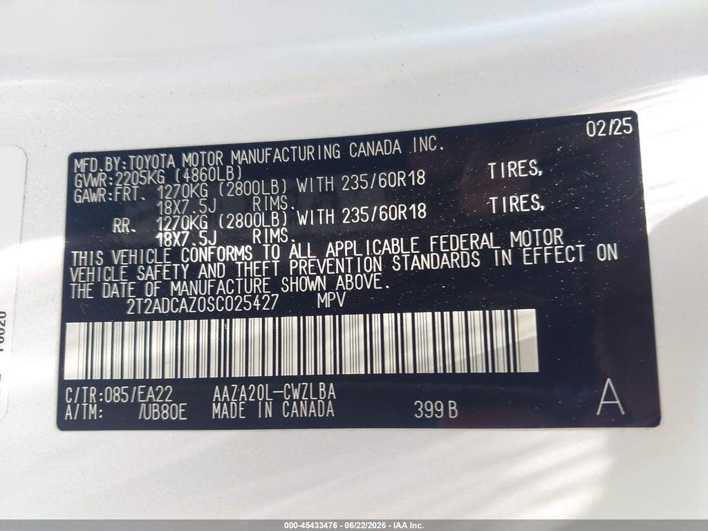 2T2ADCAZ0SC025427 2025 LEXUS NX 250 photo no. 9
