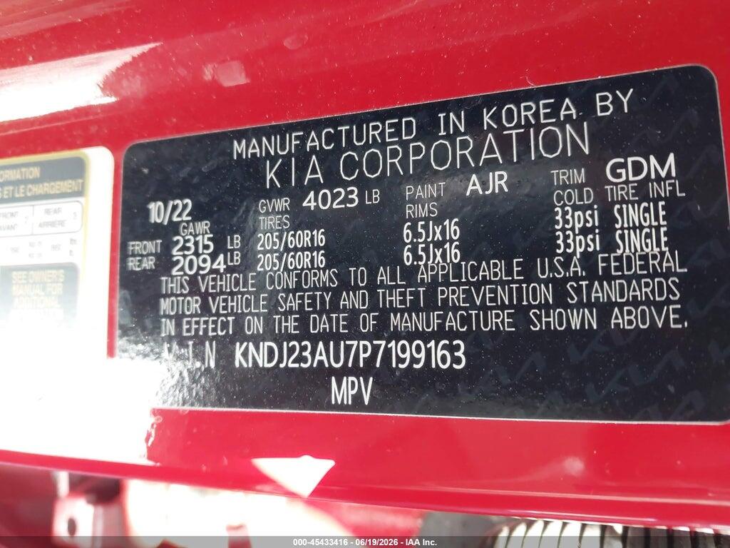 KNDJ23AU7P7199163 2023 KIA SOUL photo no. 9