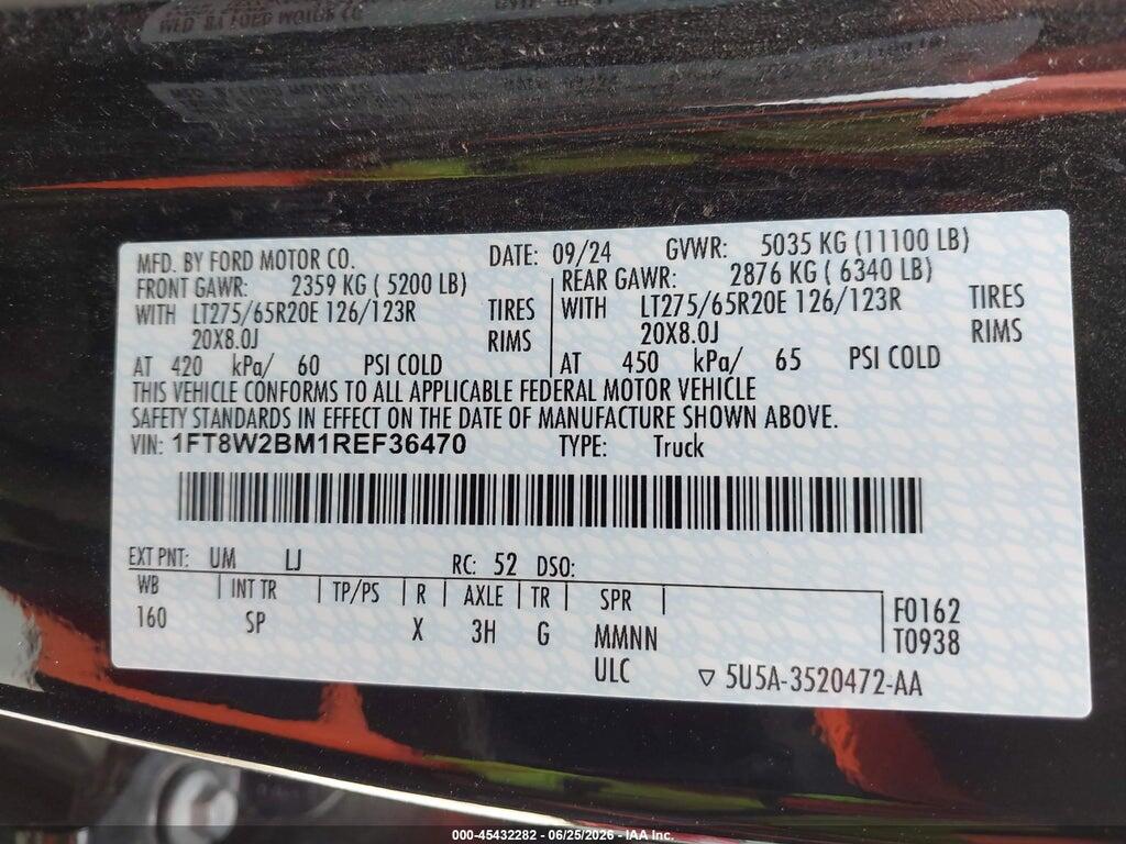 1FT8W2BM1REF36470 2024 FORD F-250 photo no. 9
