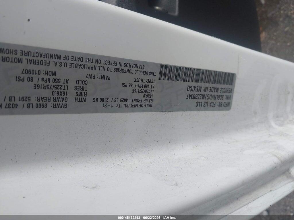 3C6LRVDG7ME530347 2021 RAM PROMASTER 2500 photo no. 9
