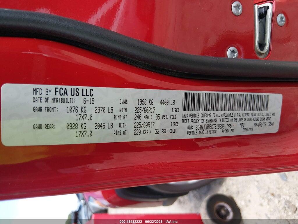 3C4NJCBB9KT819856 2019 JEEP COMPASS photo no. 9