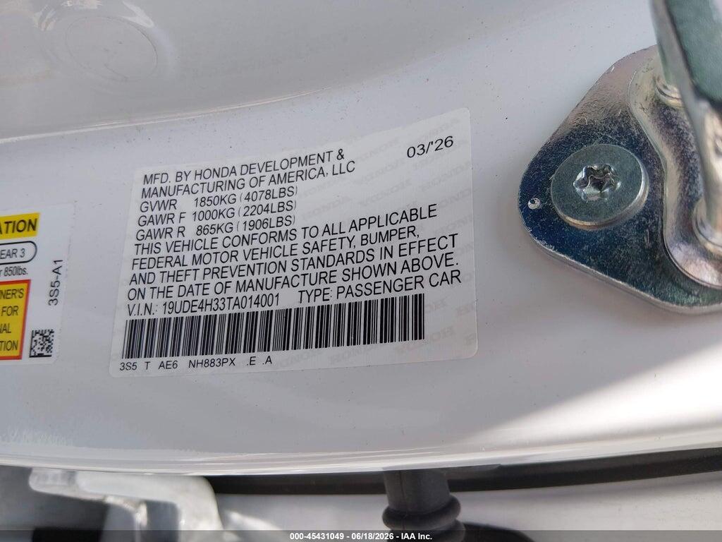 19UDE4H33TA014001 2026 ACURA INTEGRA photo no. 9