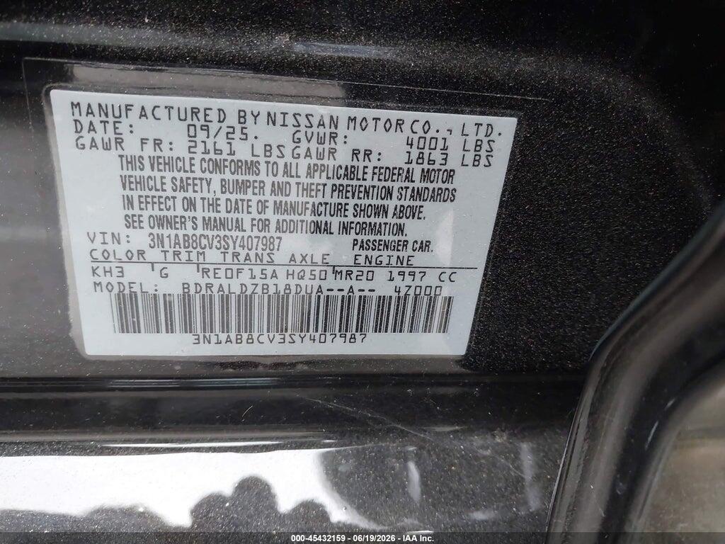 3N1AB8CV3SY407987 2025 NISSAN SENTRA photo no. 9