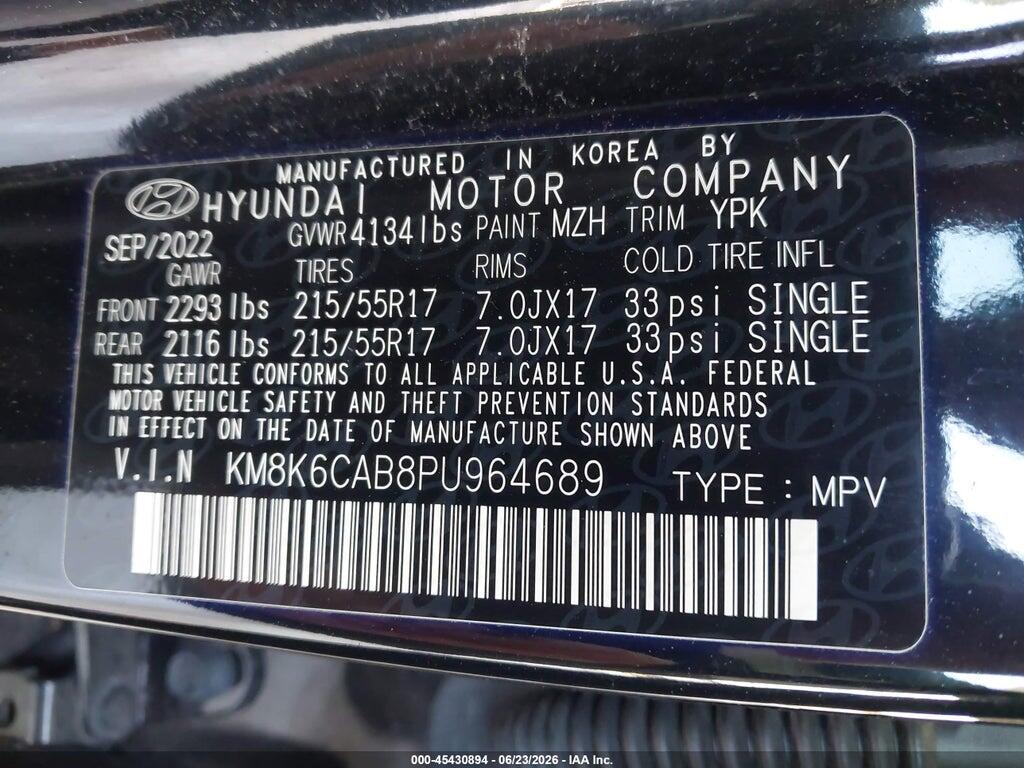 KM8K6CAB8PU964689 2023 HYUNDAI KONA photo no. 9