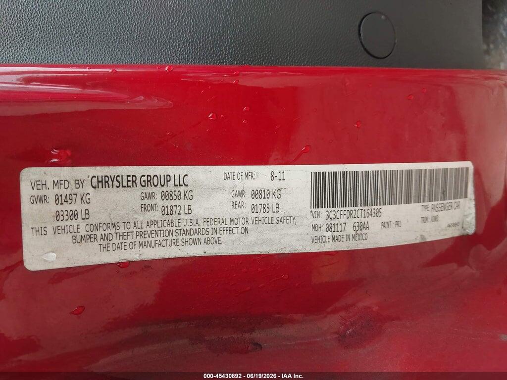 3C3CFFDR2CT164305 2012 FIAT 500C photo no. 9