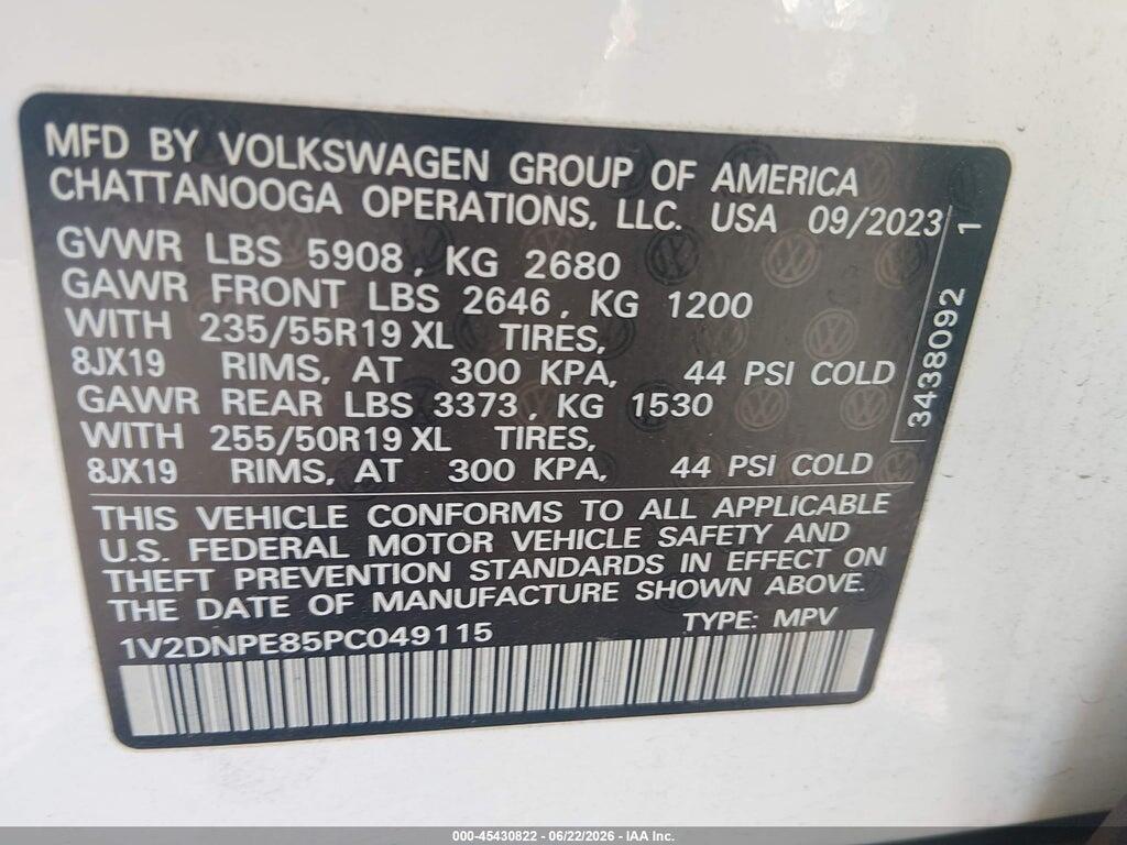 1V2DNPE85PC049115 2023 VOLKSWAGEN ID.4 photo no. 9