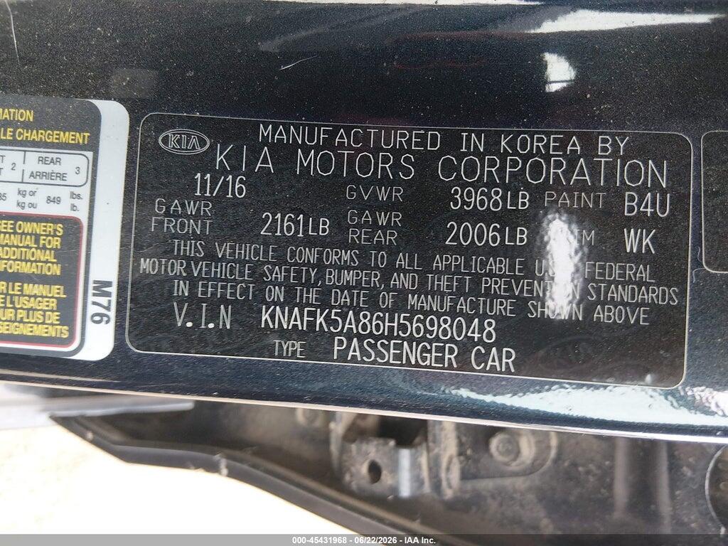 KNAFK5A86H5698048 2017 KIA FORTE photo no. 9
