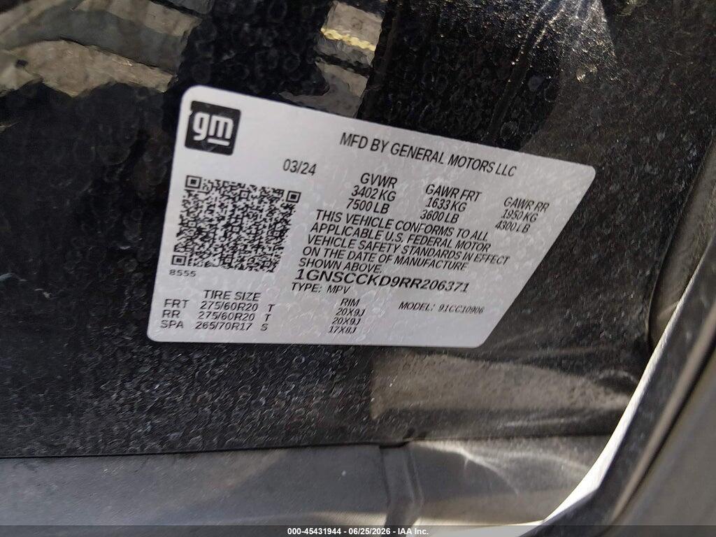 1GNSCCKD9RR206371 2024 CHEVROLET SUBURBAN photo no. 9