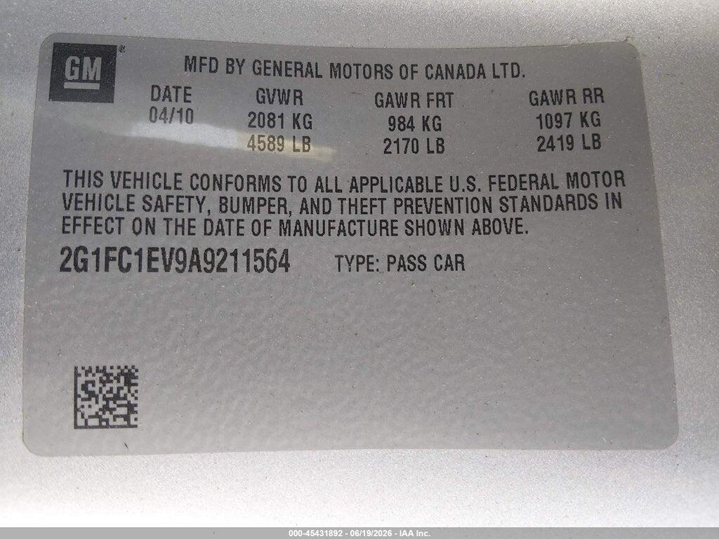 2G1FC1EV9A9211564 2010 CHEVROLET CAMARO photo no. 9