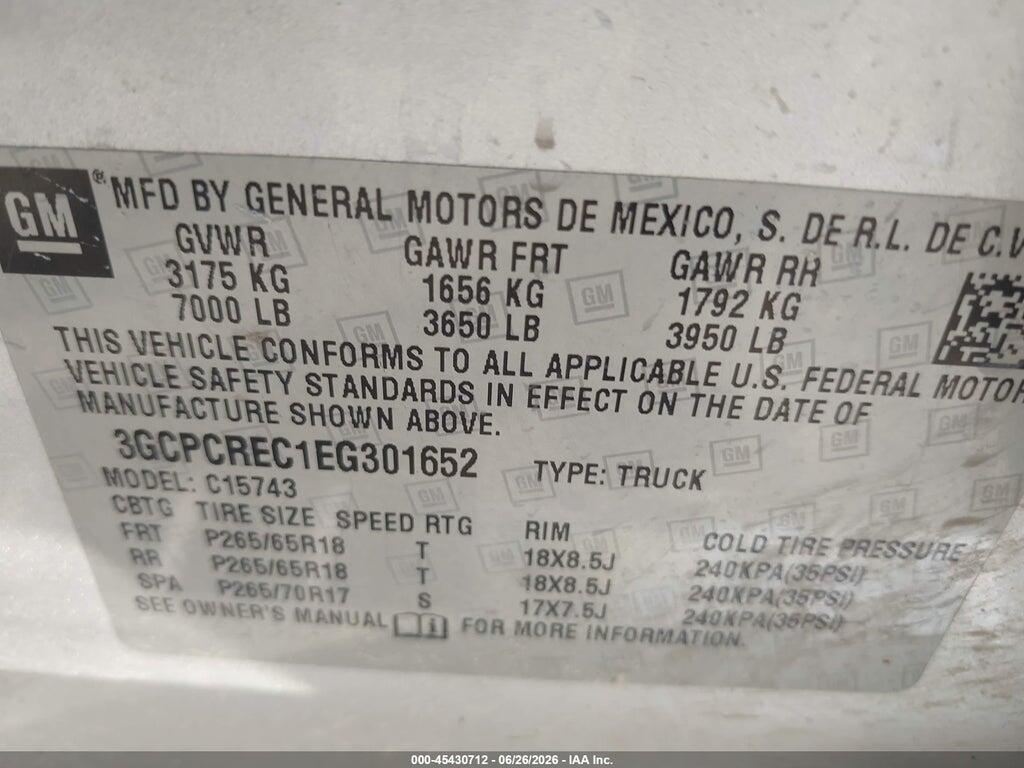 3GCPCREC1EG301652 2014 CHEVROLET SILVERADO 1500 photo no. 9