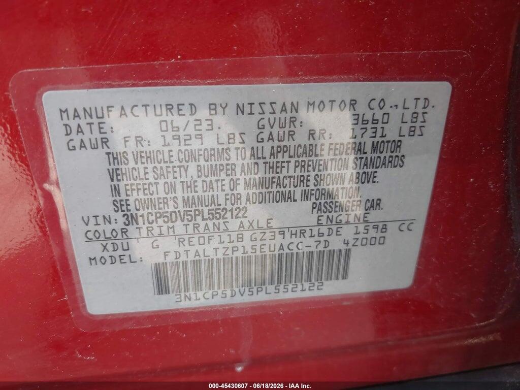 3N1CP5DV5PL552122 2023 NISSAN KICKS photo no. 9