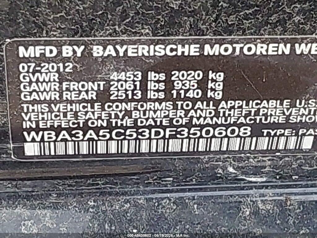 WBA3A5C53DF350608 2013 BMW 328I photo no. 9