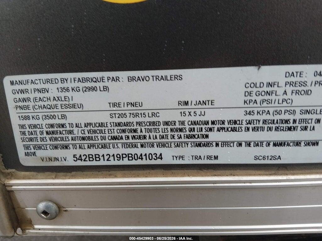 542BB1219TB041034 2023 BRAVO SC612SA photo no. 9