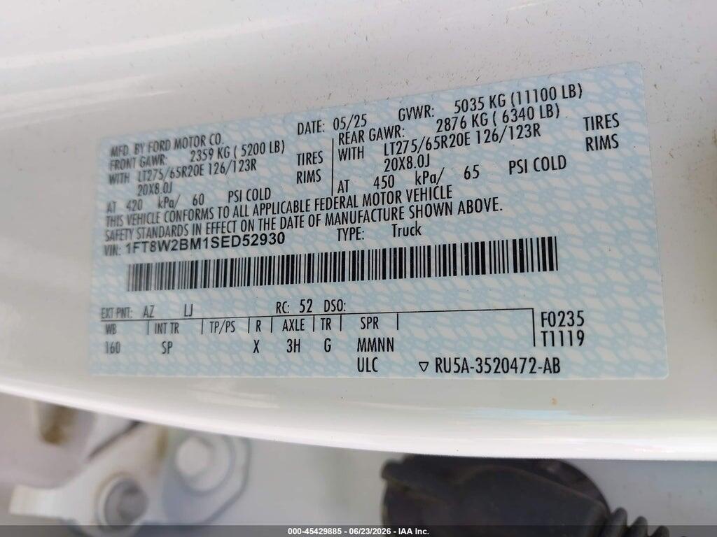 1FT8W2BM1SED52930 2025 FORD F-250 photo no. 9